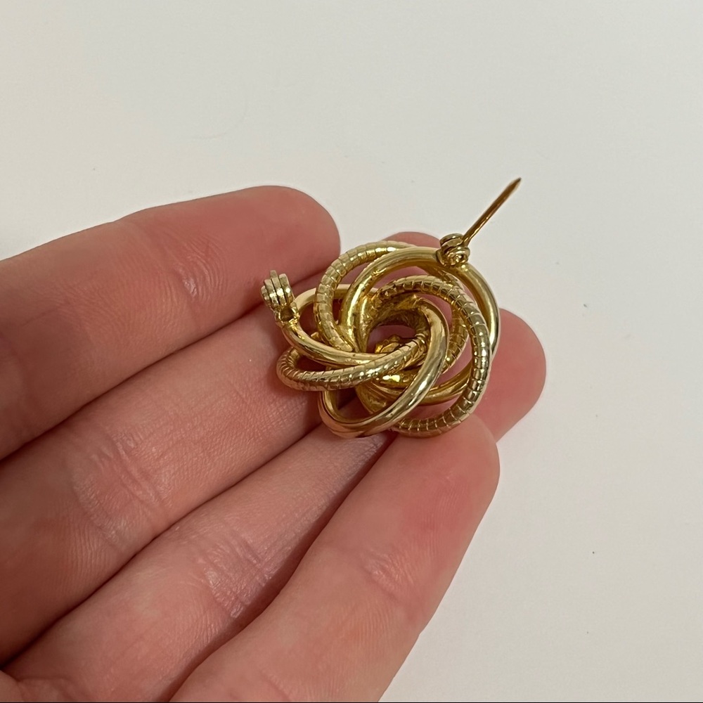 Vintage small gold colored brooch - Picture 4 of 6